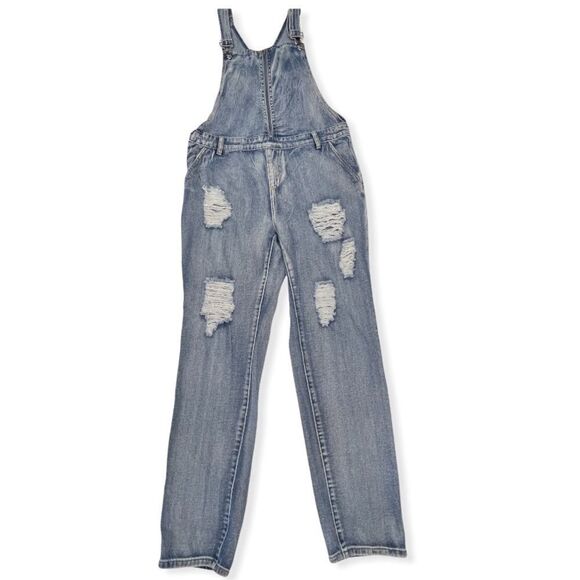 Distressed Denim Overalls • Crave Frame by Almost Famous - Picture 1 of 9
